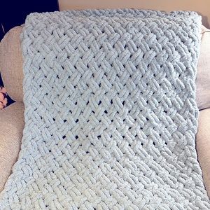 Handmade basket weave throw. Custom sizes and colors available.